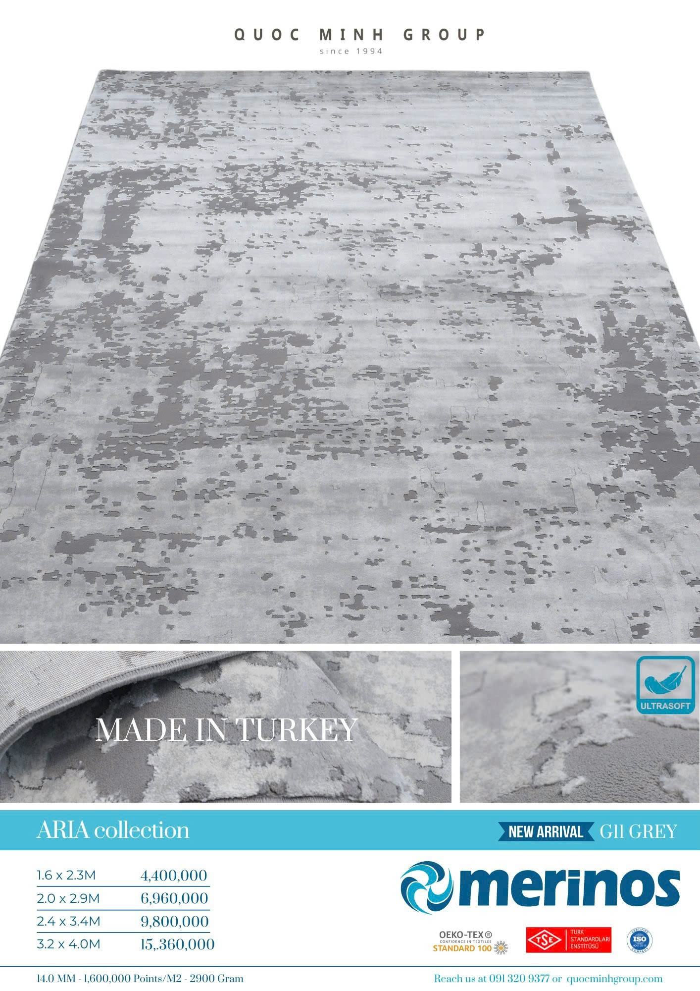 Thảm Thổ Nhĩ Kỳ G11 Grey