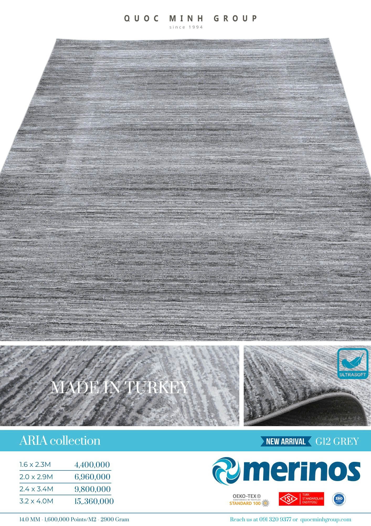 Thảm Thổ Nhĩ Kỳ G12 Grey