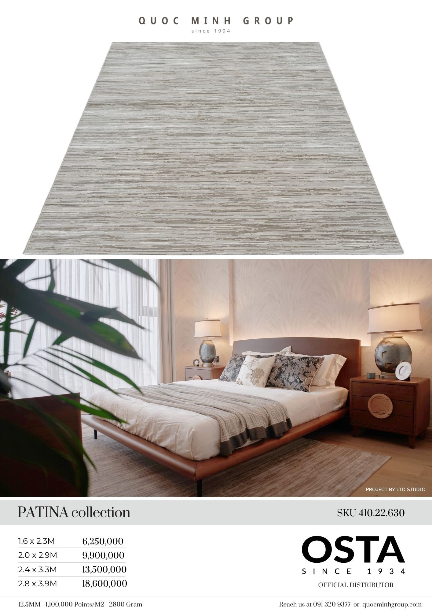 Thảm Vương Quốc Bỉ SKU 410.22.630